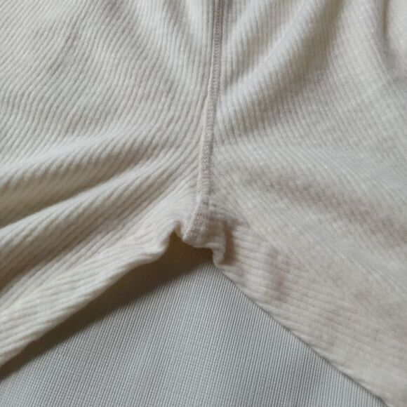 Treasure & Bond Ivory Cream Ribbed Drawstring Joggers Girls Size Large 10/12 - Picture 8 of 14